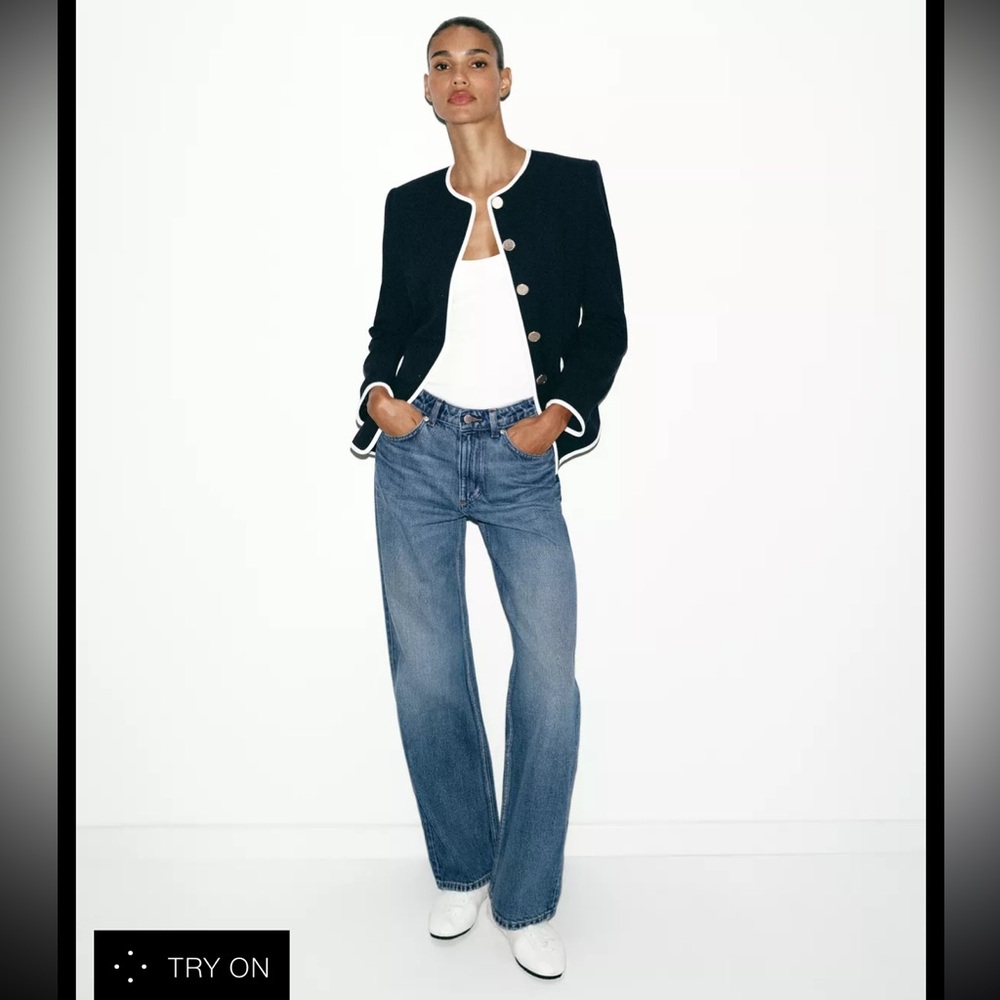 Zara High-Waisted Classic Straight Jeans